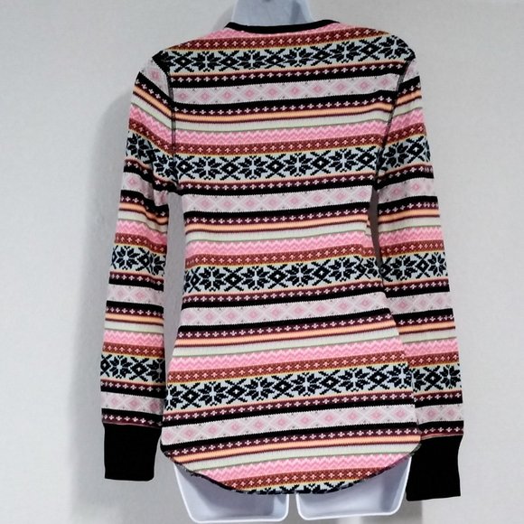 Old Navy Active Long Sleeve Striped Shirt Size M Medium Casual Boyfriend 007 - Picture 5 of 15